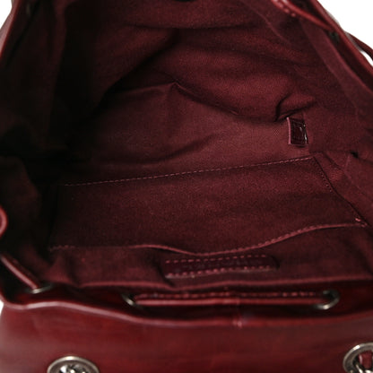 Chanel Glazed Calfskin Quilted Small Salzburg Mountain Backpack Burgundy 5 of 9