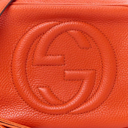 Gucci Pebbled Calfskin Small Soho Disco Bag Sun Orange 9 of 11