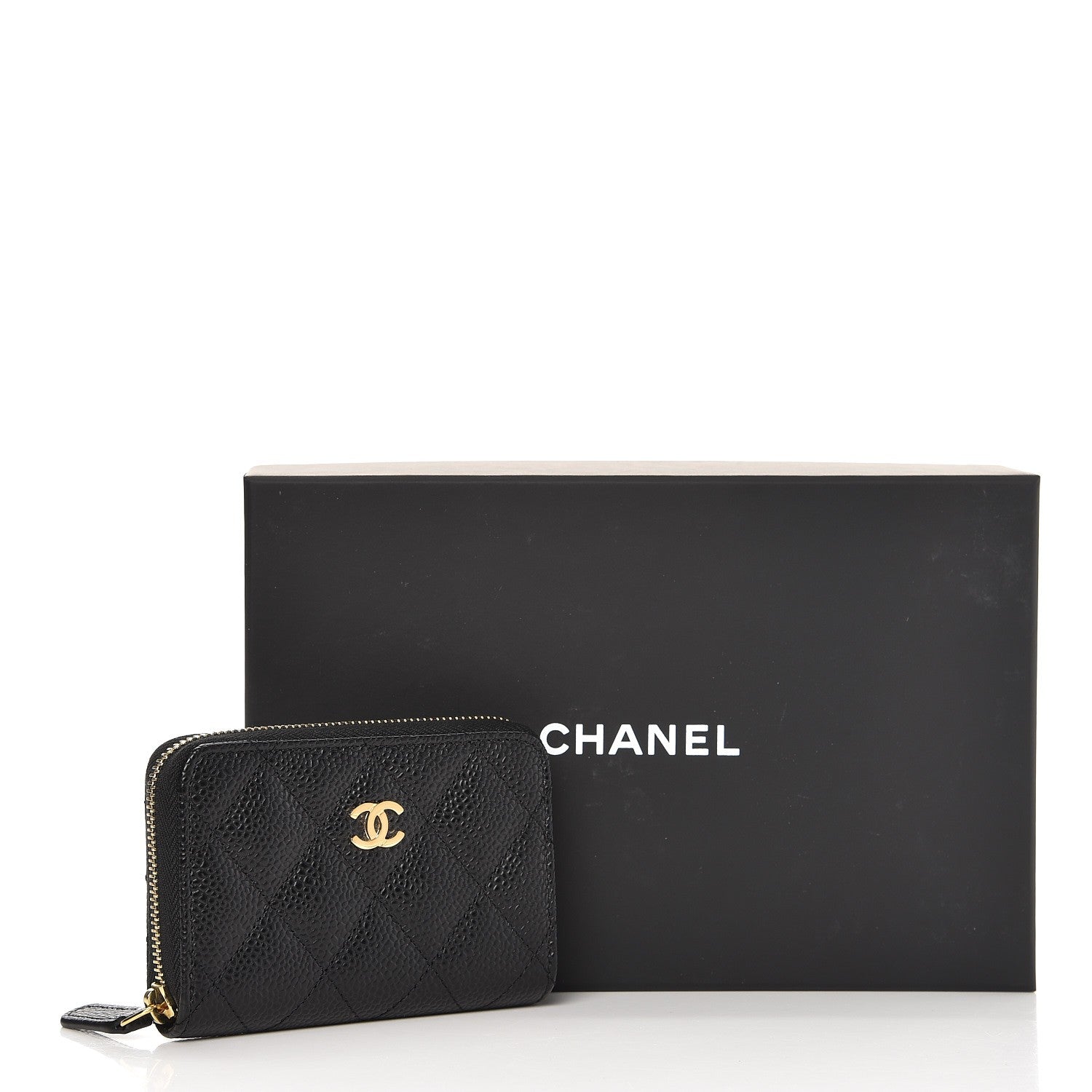 Chanel Caviar Quilted Zip Coin Purse Black 8 of 8
