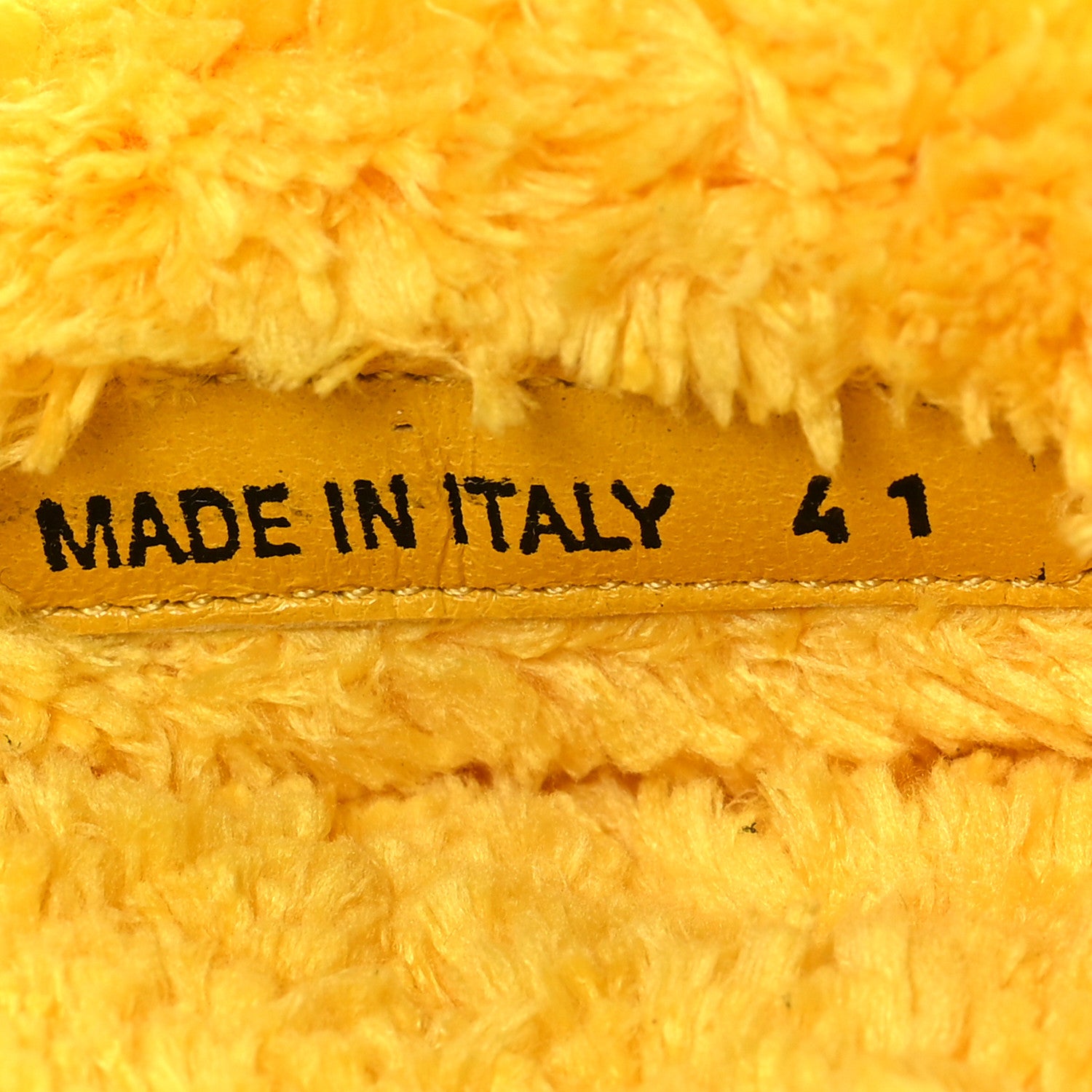 Prada Terry Cloth Logo Lug Sole 20mm Slide Sandals 41 Giallo Black 8 of 9