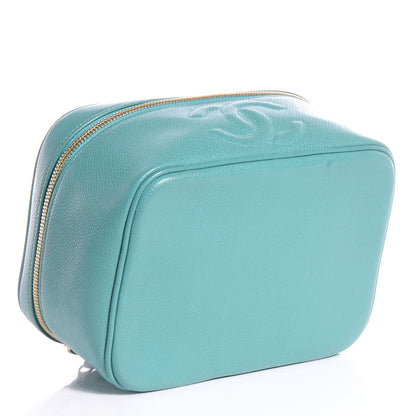 Chanel Caviar Vanity Cosmetic Bag Green 5 of 8