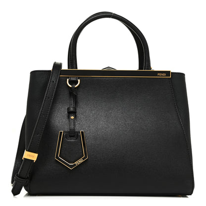 Fendi Vitello Elite Petite 2Jours Tote Black 1 of 11
