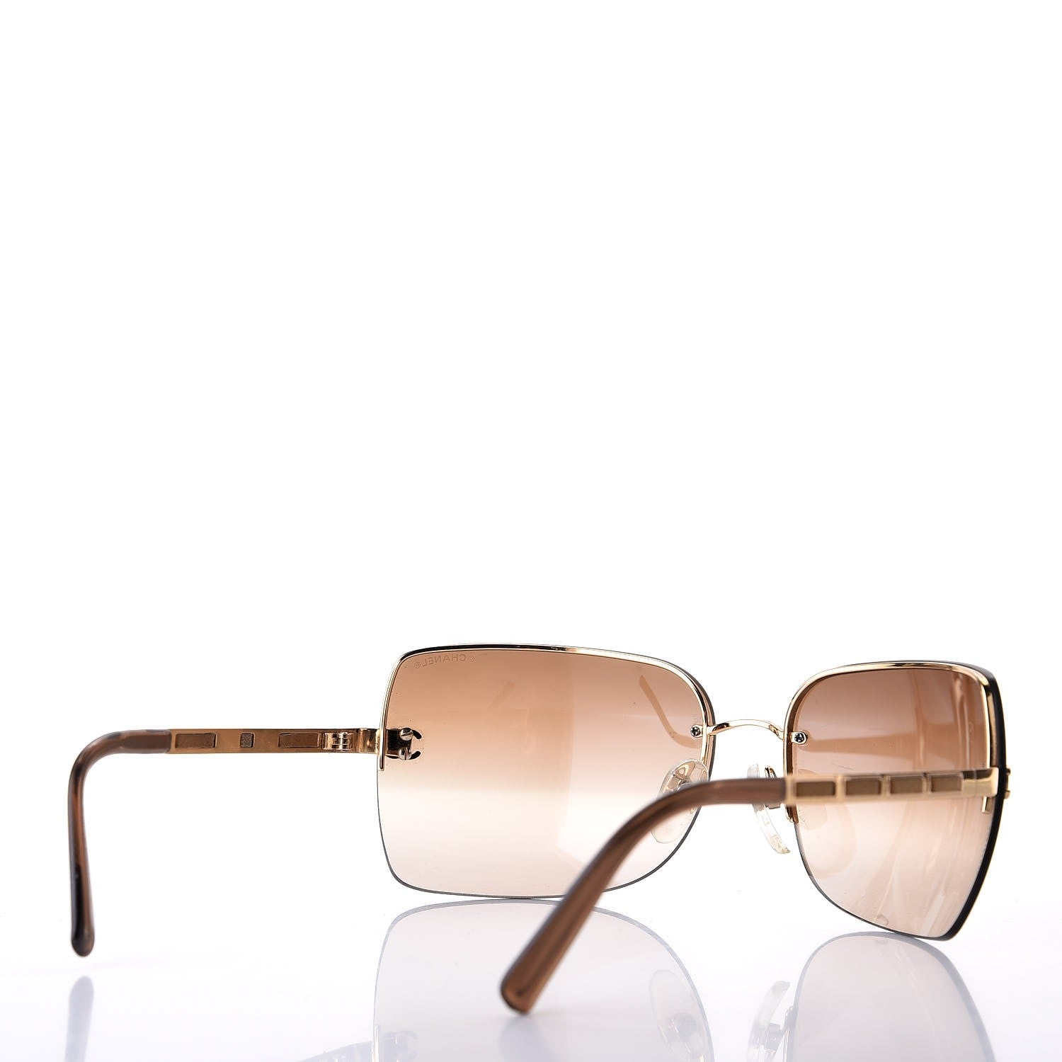 Chanel Square CC Sunglasses Gold 4 of 8