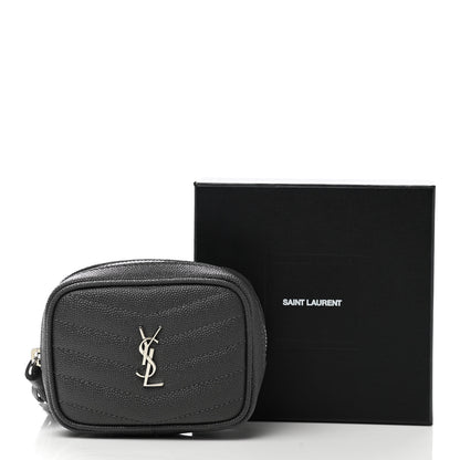 Saint Laurent Grain De Poudre Matelasse Monogram Baby Lou Camera Bag Dark Smog 8 of 8