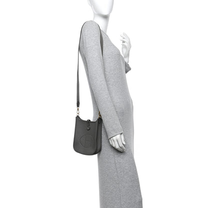 Hermes Taurillon Clemence Evelyne TPM Gris Meyer 2 of 17