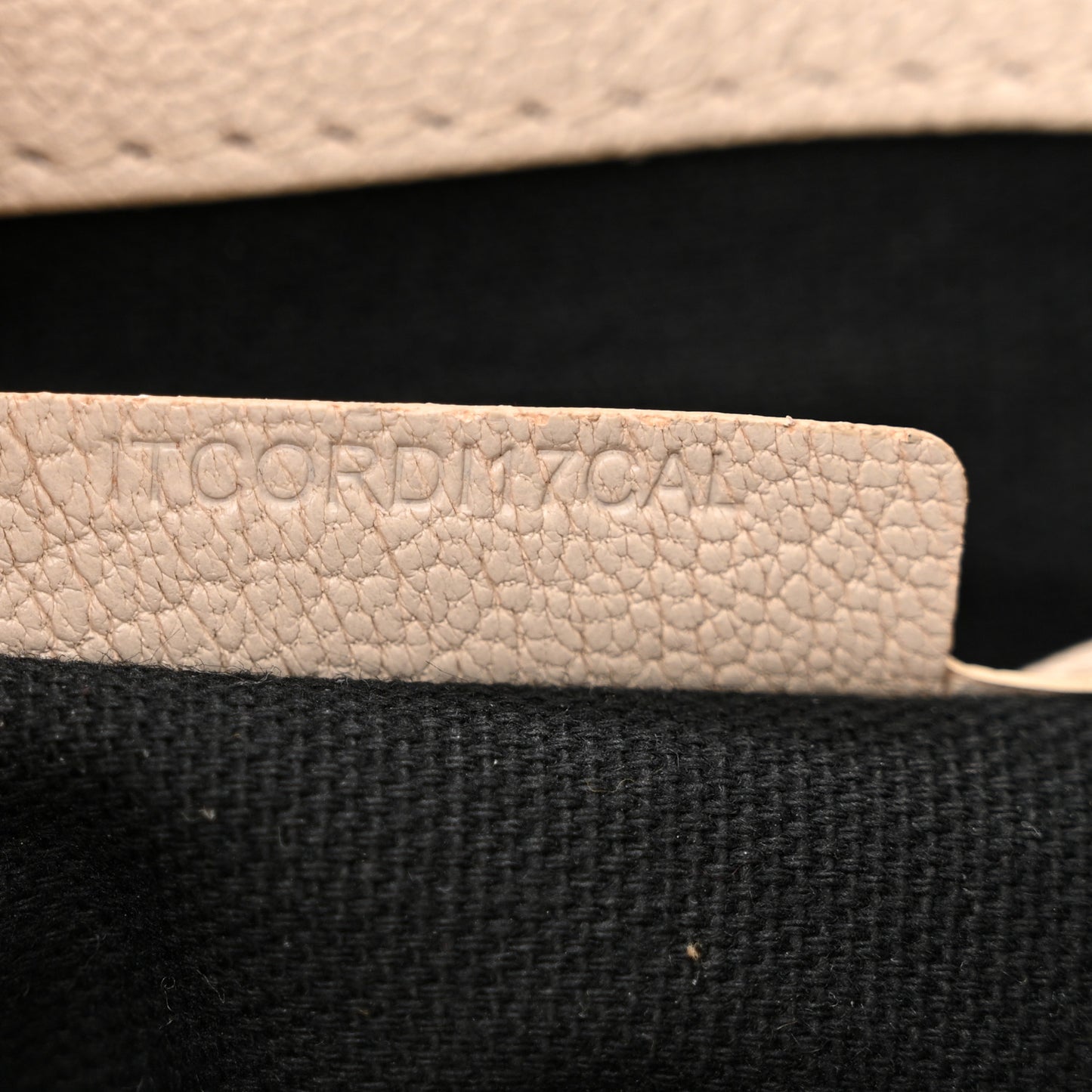 Goatskin Vintage Check Small Banner Tote Limestone
