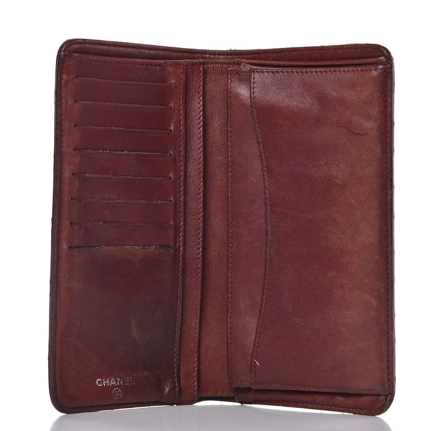 Lambskin Quilted Yen Wallet Black