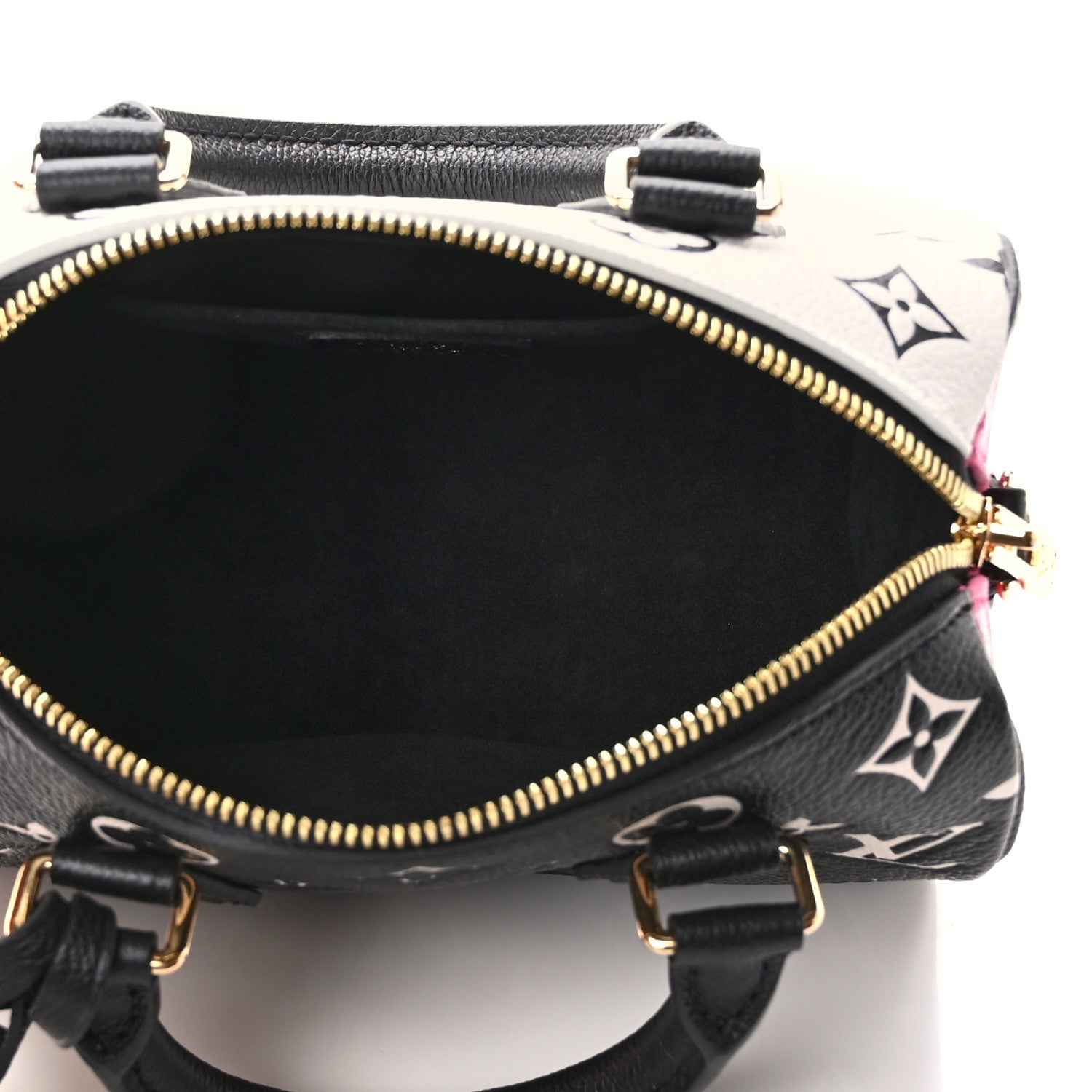 Louis Vuitton Empreinte Monogram Spring in the City Speedy Bandouliere 20 Black White Pink 5 of 9