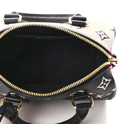 Louis Vuitton Empreinte Monogram Spring in the City Speedy Bandouliere 20 Black White Pink 5 of 9
