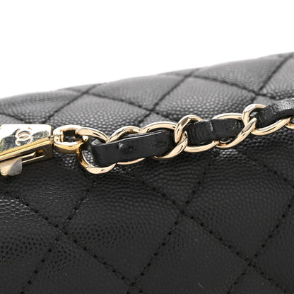 Chanel Caviar Quilted Small Coco Handle Flap Black 14 of 15