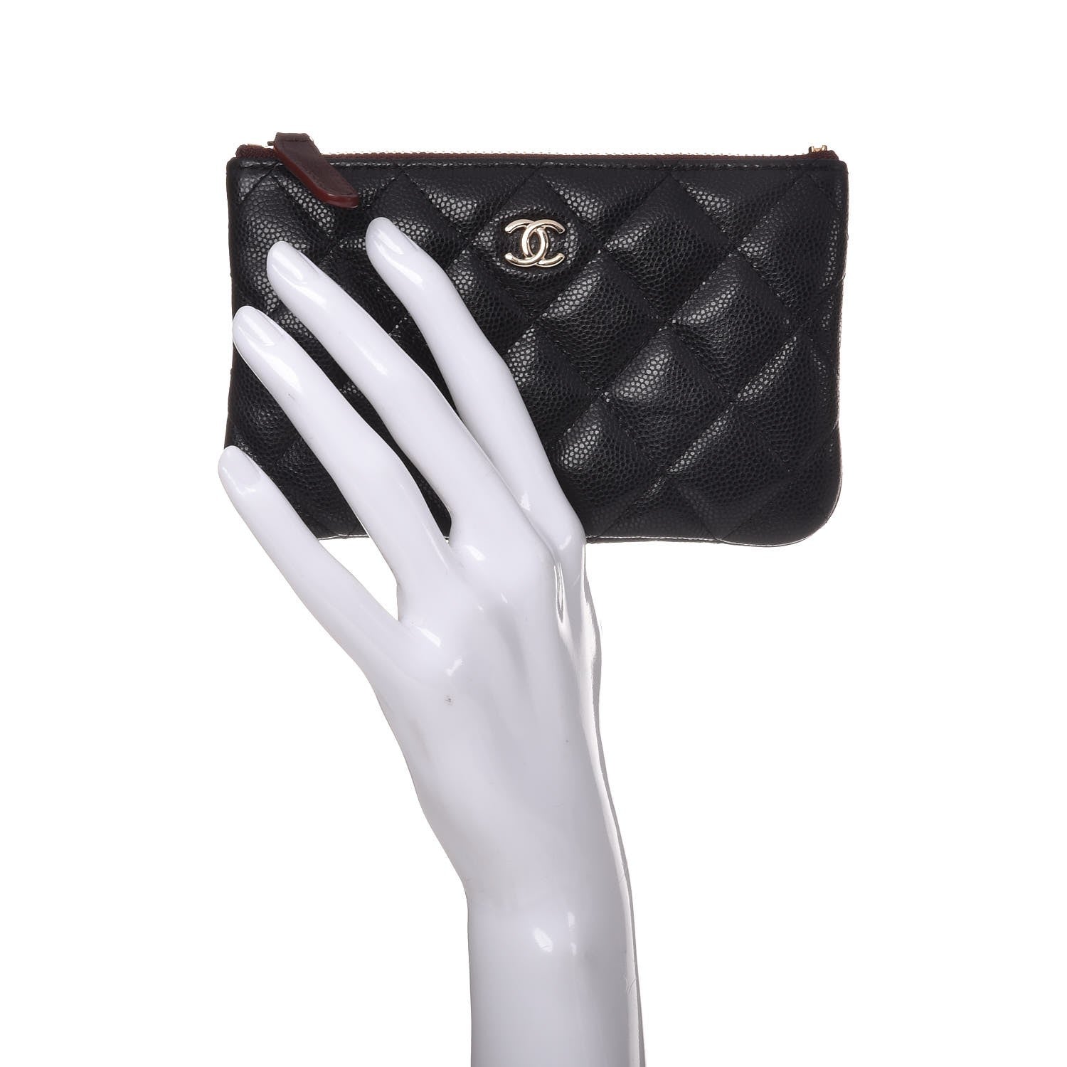 Chanel Caviar Quilted Small Cosmetic Case Black 2 of 7