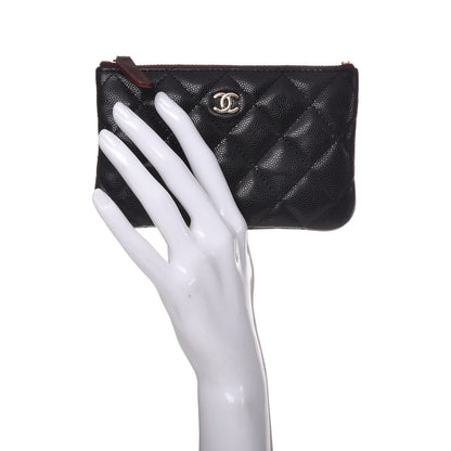 Chanel Caviar Quilted Small Cosmetic Case Black 2 of 7