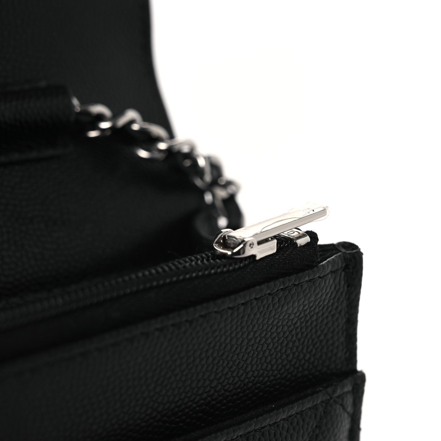 Chanel Caviar Quilted Crystal Star Wallet On Chain Black 13 of 14