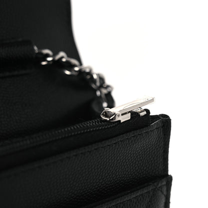 Chanel Caviar Quilted Crystal Star Wallet On Chain Black 13 of 14
