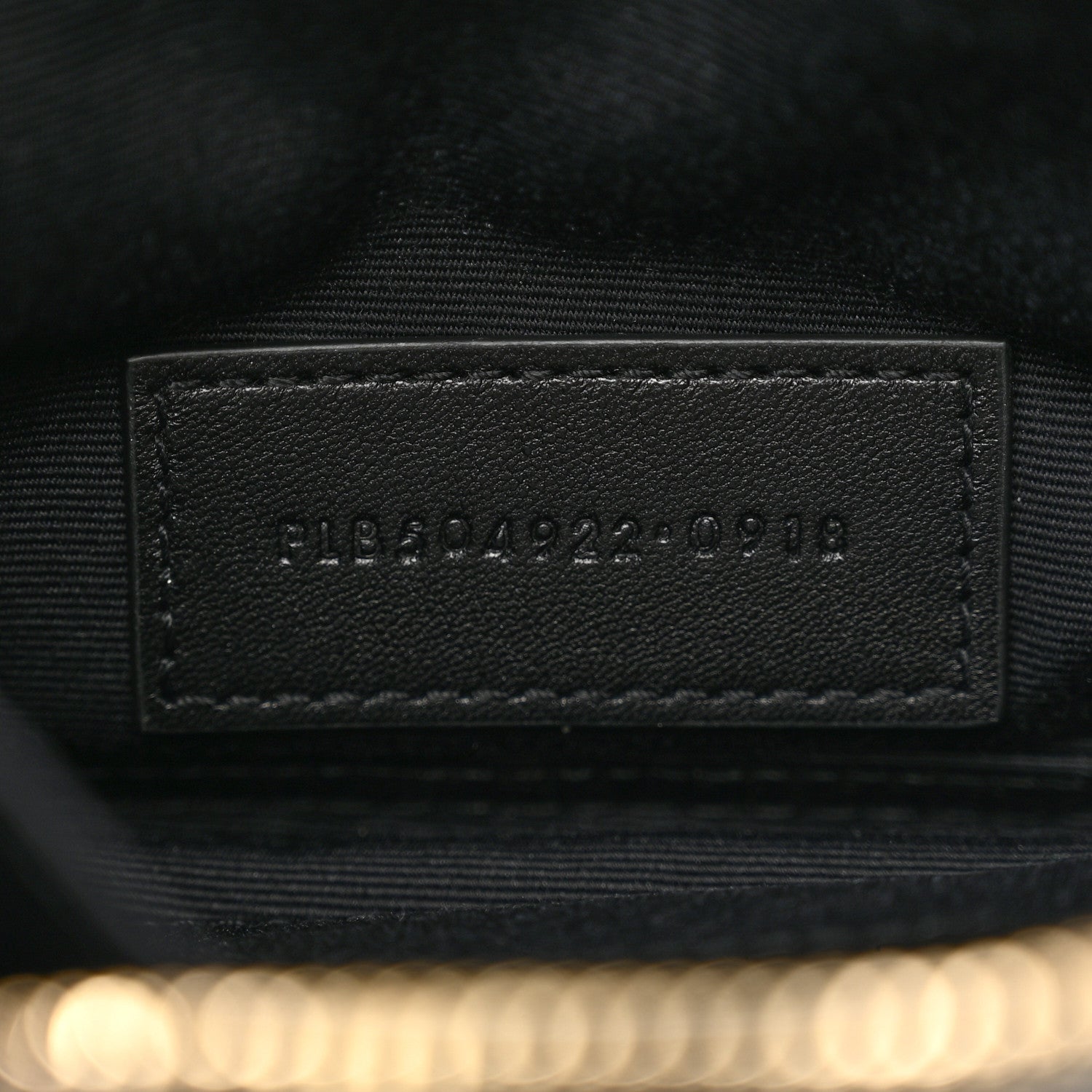Saint Laurent Grain De Poudre Chevron Monogram Bill Pouch Black 8 of 8