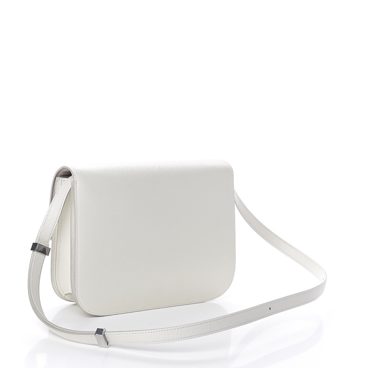 Celine Liege Calfskin Medium Classic Box Flap Bag White 2 of 7