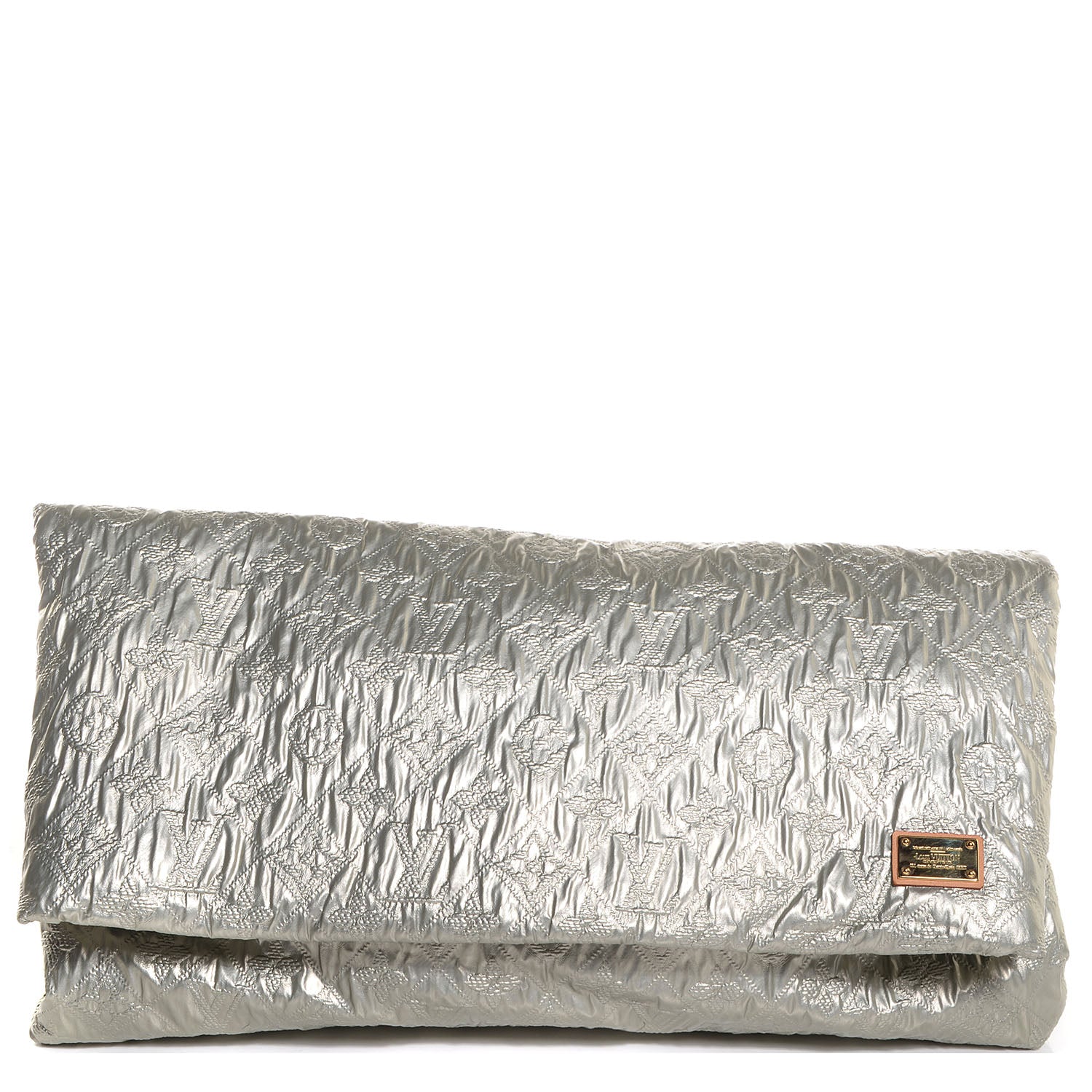 Louis Vuitton Jacquard Quilted Monogram Limelight Clutch GM Perle 1 of 7