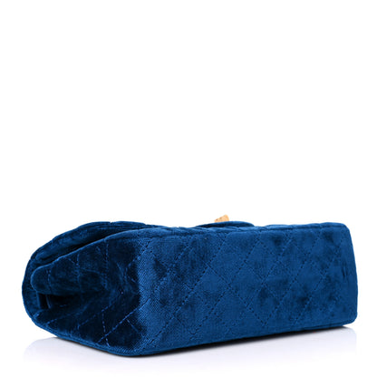 Chanel Velvet Quilted 2.55 Reissue 225 Flap Blue 4 of 10