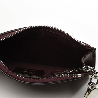 Fendi Vitello Liberty Studded Coin Pouch Key Case Bordeaux Multicolor 5 of 7