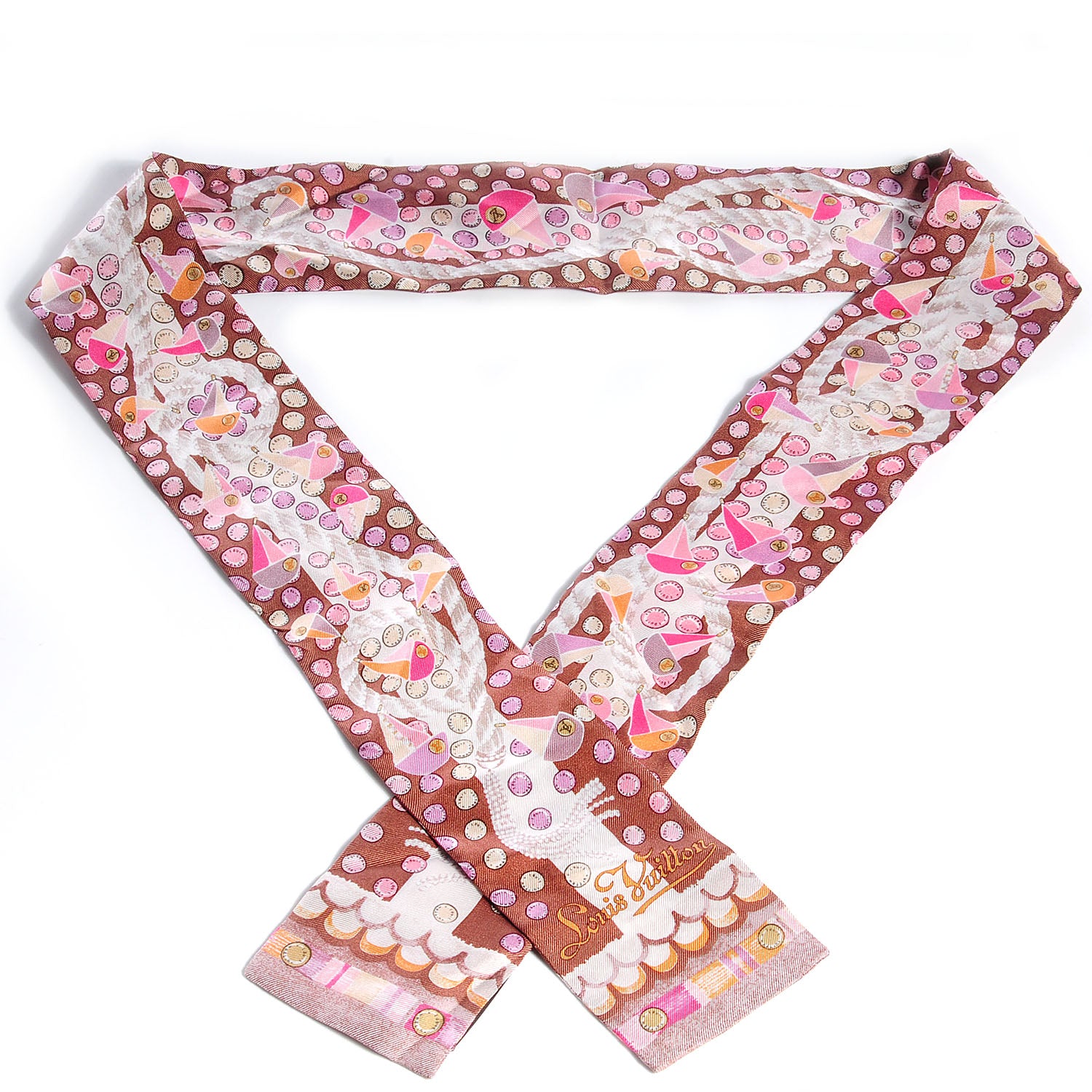Louis Vuitton Silk Escale Bandeau Pink 1 of 5