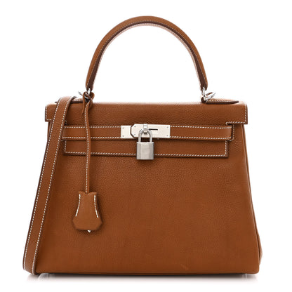 Hermes Barenia Faubourg Kelly Retourne 28 Fauve 1 of 11