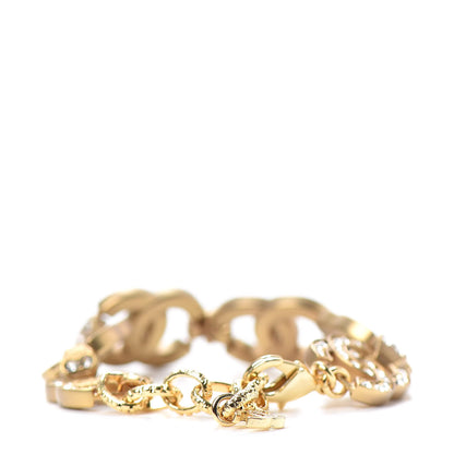 Chanel Crystal CC Bracelet Gold 3 of 4