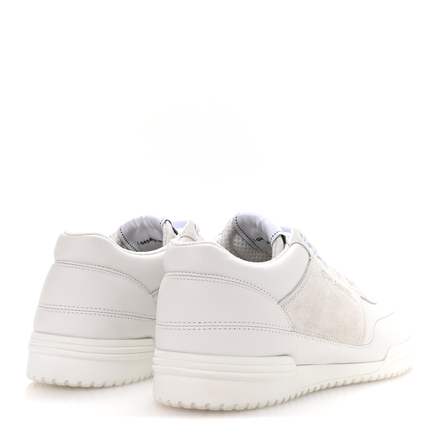 Calfskin Suede Coco Mark Logo Womens Sneakers 37.5 White