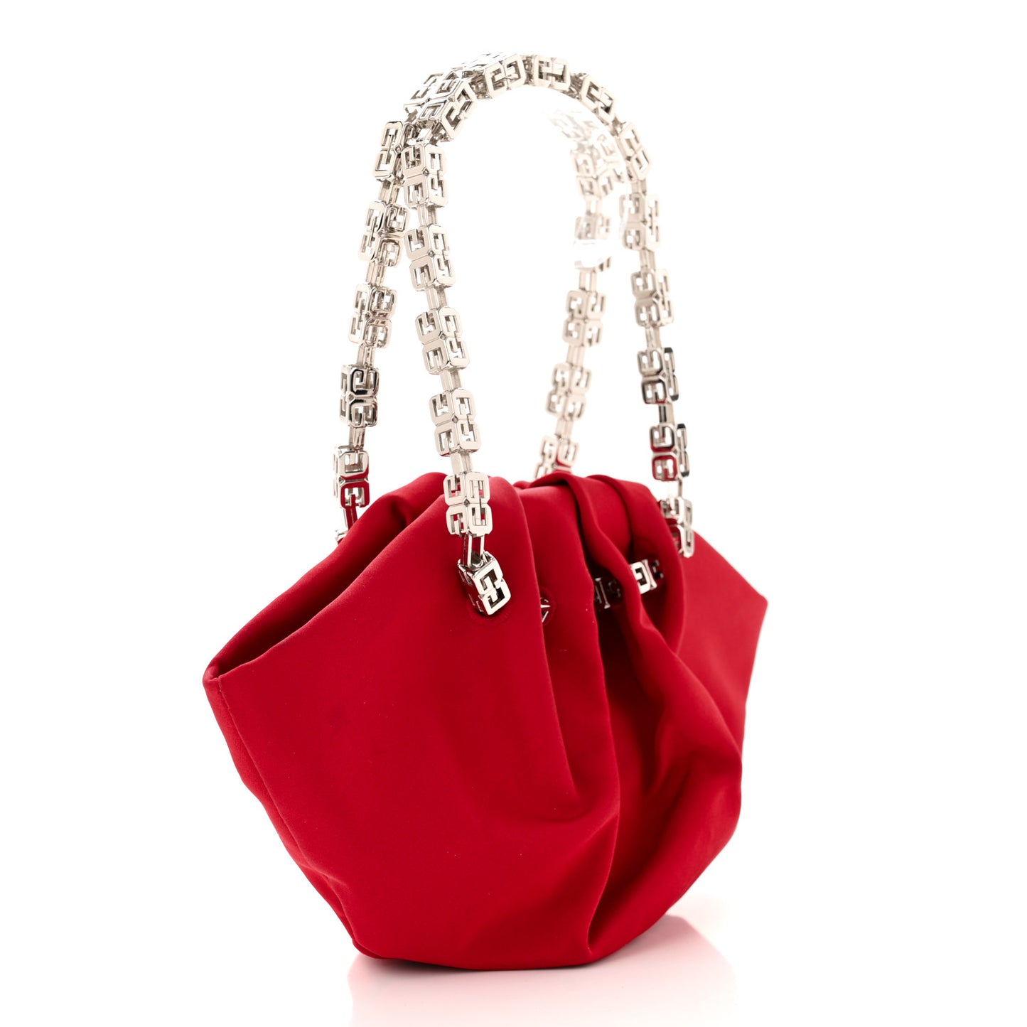 Satin Mini Kenny Shoulder Bag Red