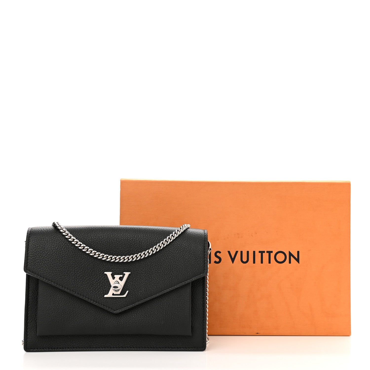 Louis Vuitton Soft Calfskin My Lockme Chain Pochette Black 11 of 11
