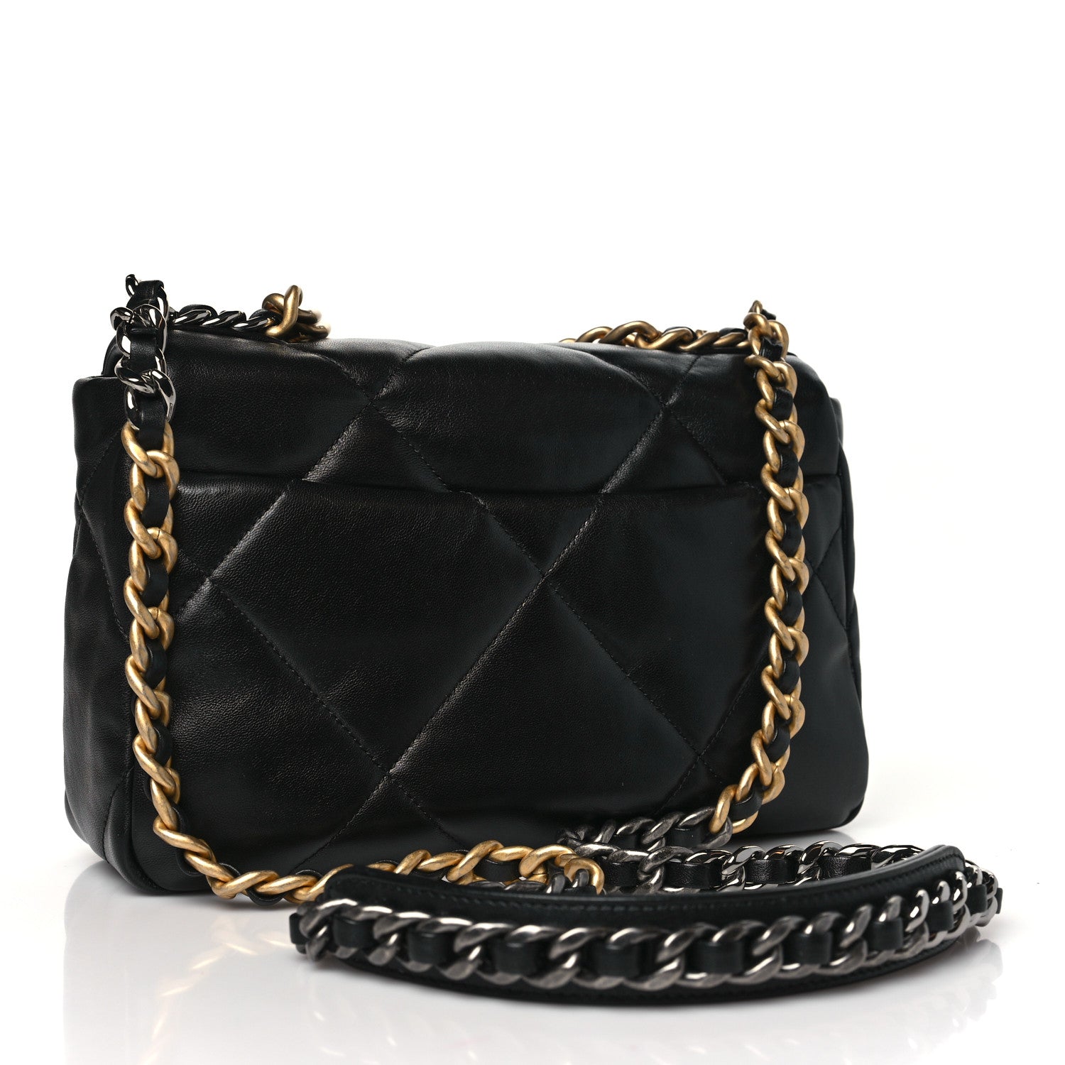 Chanel Lambskin Quilted Medium Chanel 19 Flap Black 3 of 11