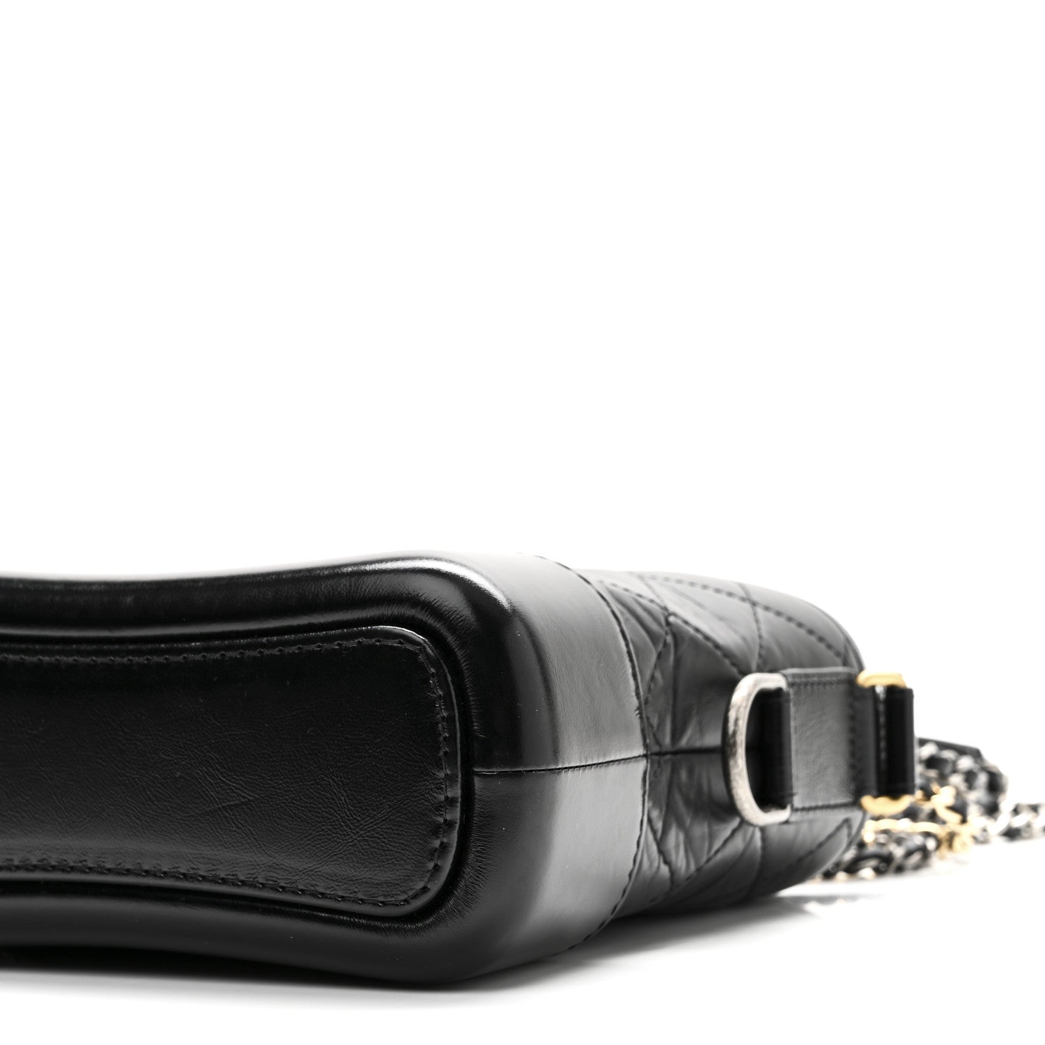 Chanel Aged Calfskin Quilted Small Gabrielle Hobo Black 10 of 10