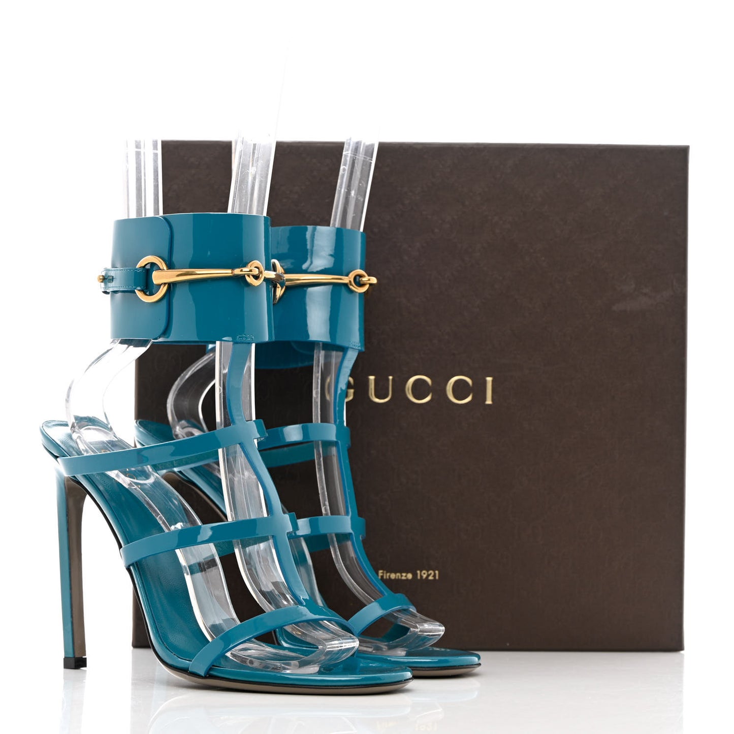 Vernice Crystal Ursula Ankle Wrap Caged Sandals 39 Deep Cobalt