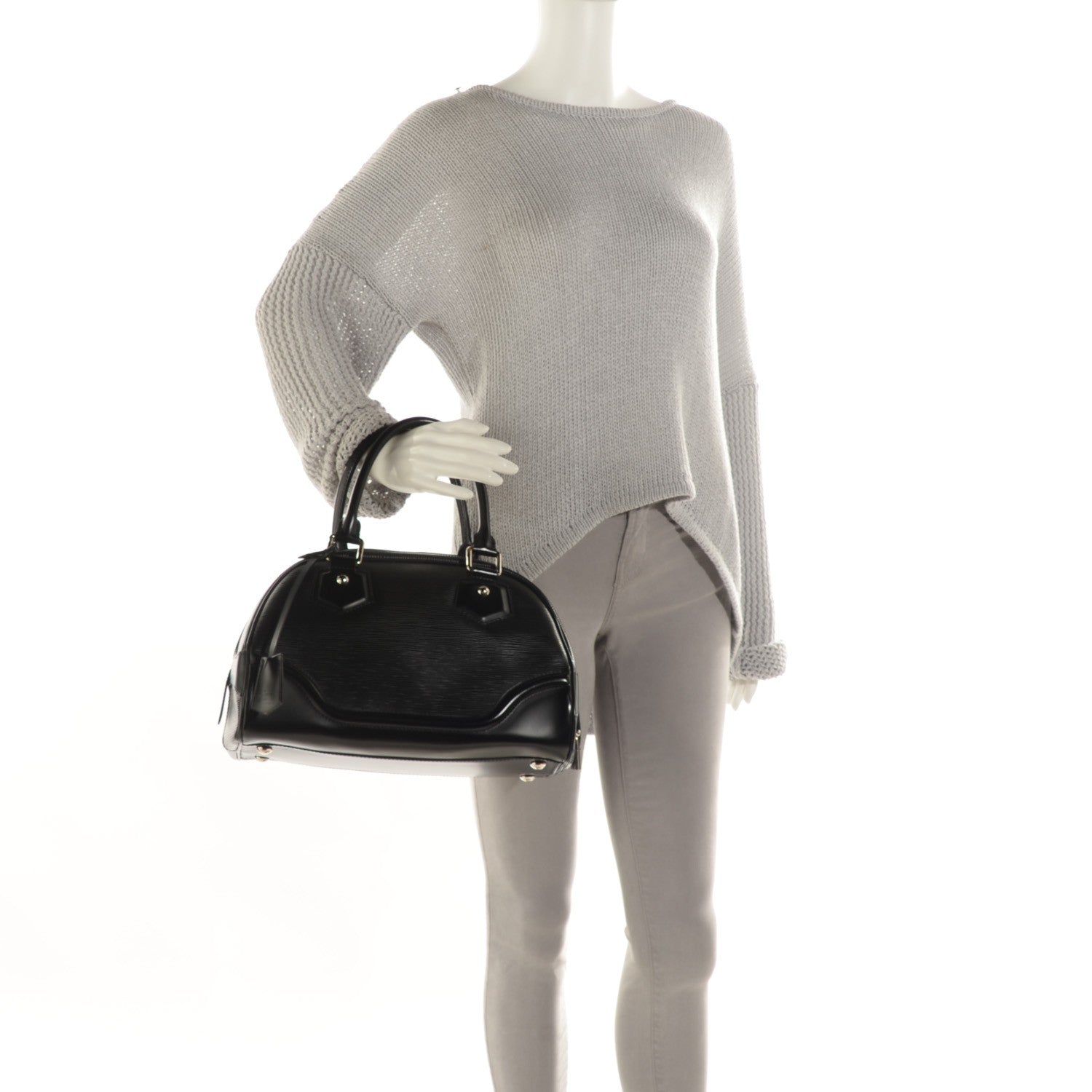 Louis Vuitton Epi Bowling Montaigne PM Black 2 of 7