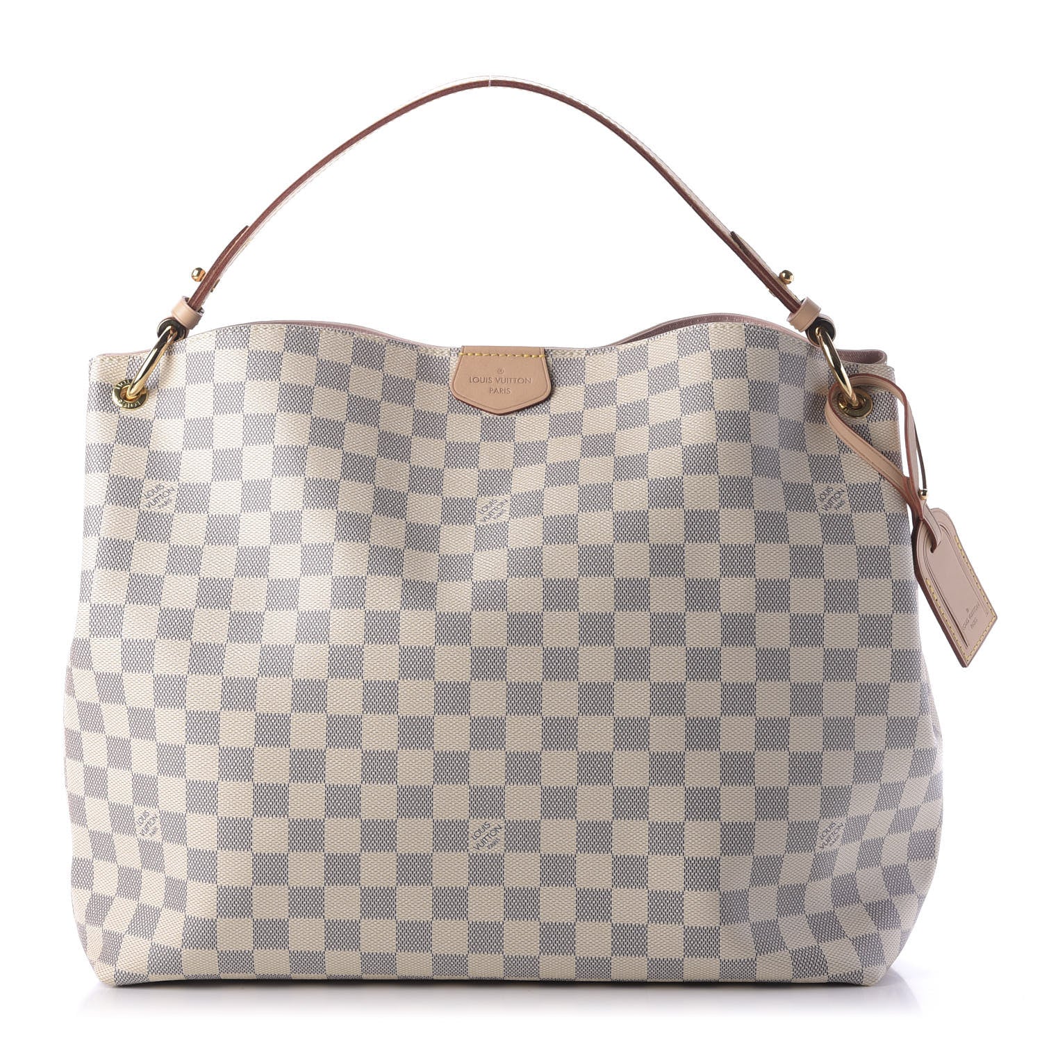 Louis Vuitton Damier Azur Graceful MM Rose Ballerine 1 of 10