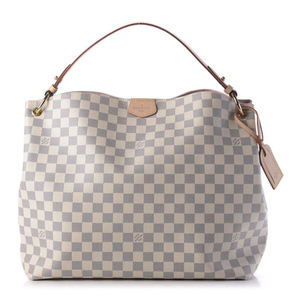 Louis Vuitton Damier Azur Graceful MM Rose Ballerine 1 of 10