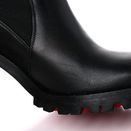 Christian Louboutin Calfskin Marchacroche 70 Chelsea Boots 37 Black 9 of 20