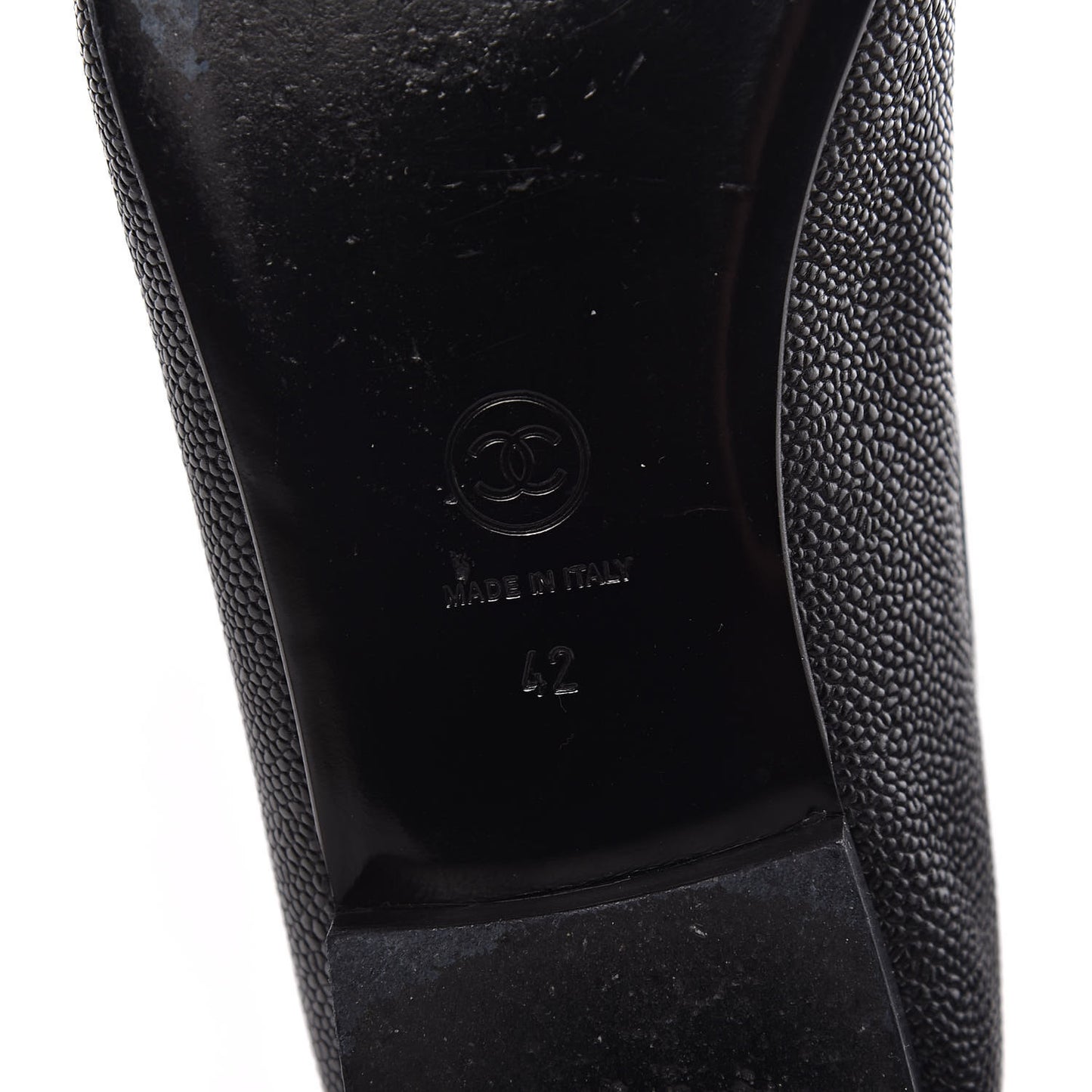 Caviar CC Cap Toe Ballerina Flats 42 Black