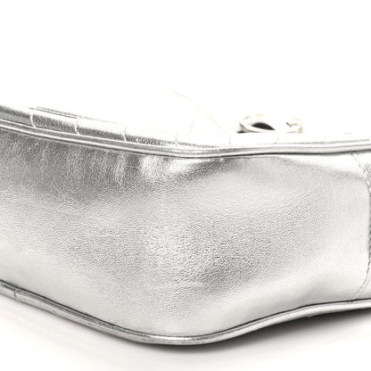 Gucci Metallic Sakai Be Green Calfskin Diagonal Stitched Small Blondie Shoulder Bag Silver 10 of 10