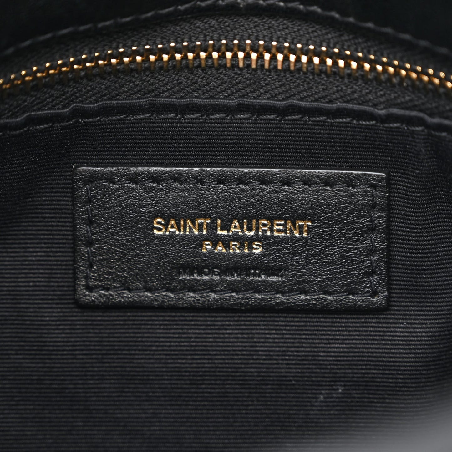 Lambskin Quilted Small Loulou Puffer Monogram Chain Satchel Black