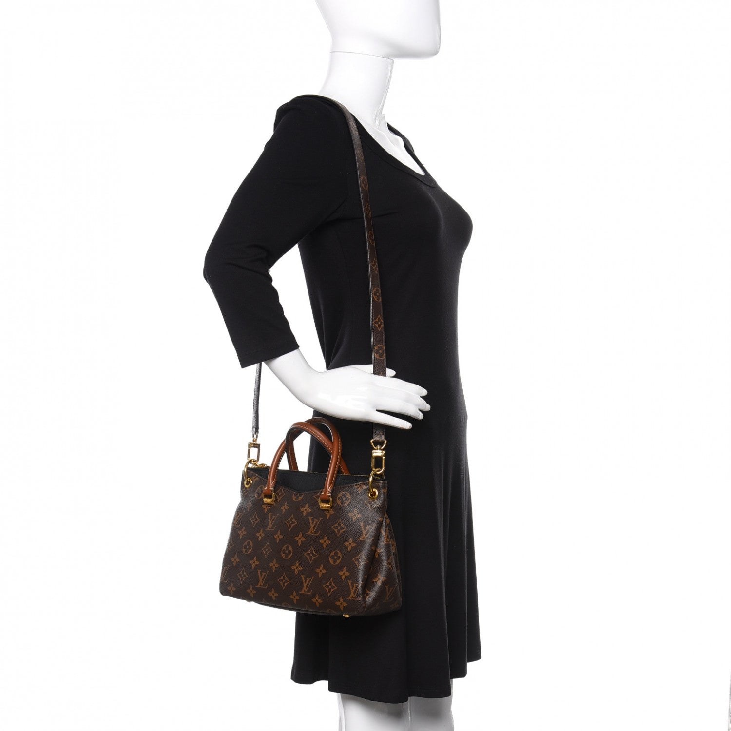 Louis Vuitton Monogram Pallas BB Black 2 of 9