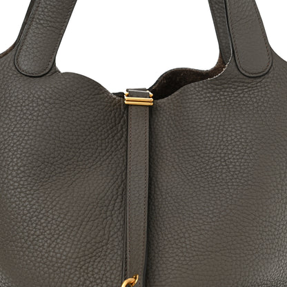 Hermes Taurillon Clemence Picotin Lock 22 MM Etain 8 of 10
