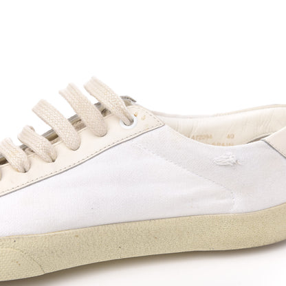 Saint Laurent Distressed Canvas Court Classic Sneakers 40 White 10 of 10
