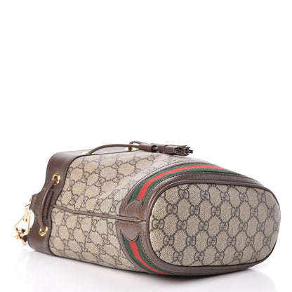 Gucci GG Supreme Monogram Web Small Ophidia Bucket Bag Brown 4 of 11