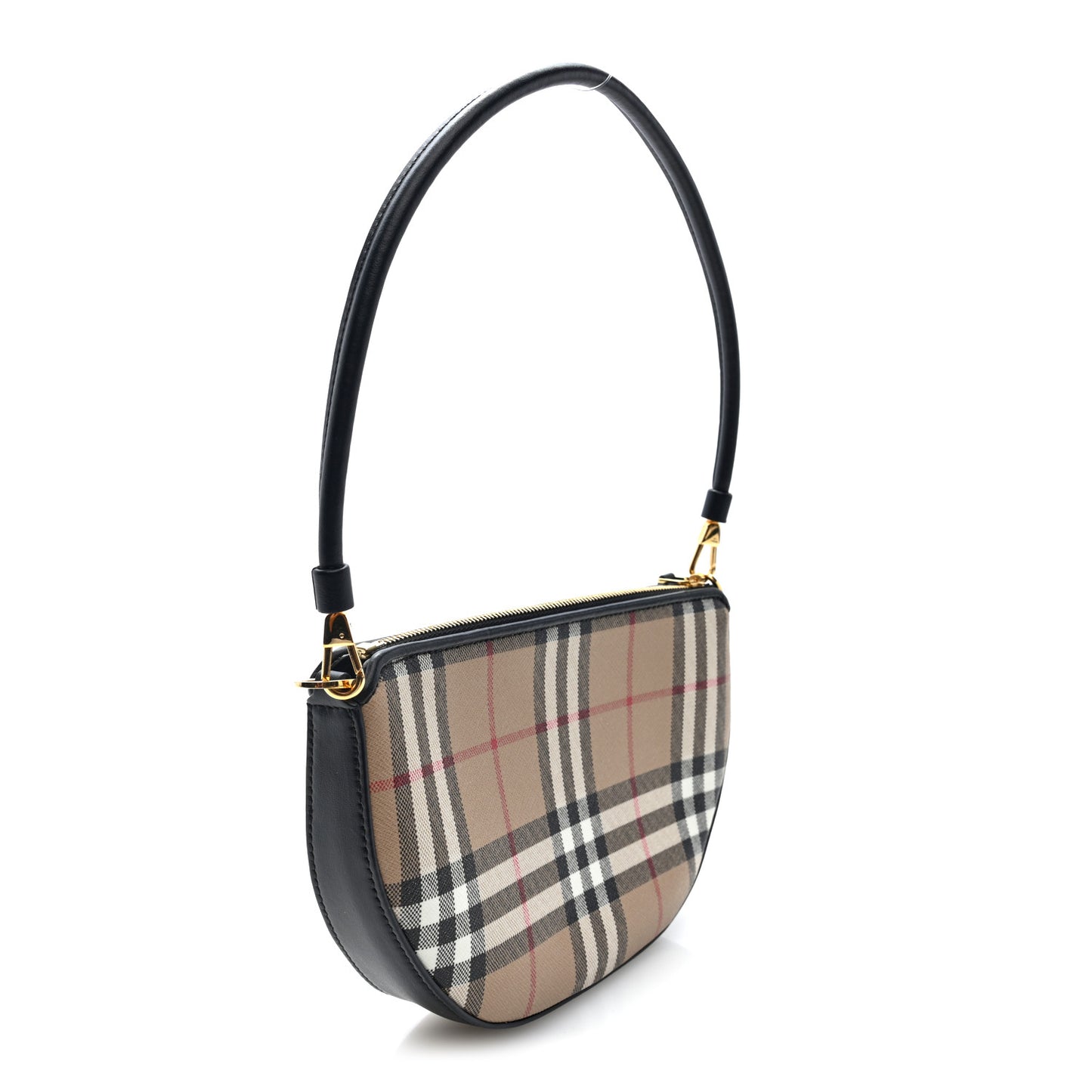 Vintage Check Calfskin Olympia Slim Pouch Archive Beige