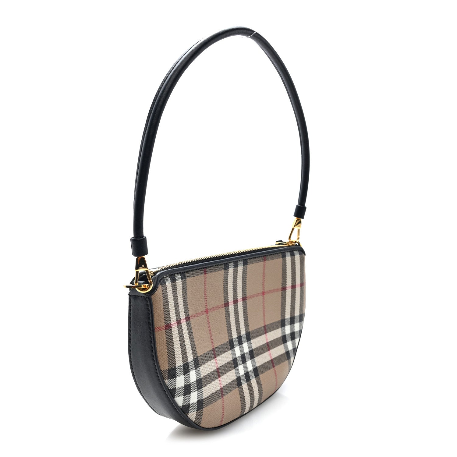 Burberry Vintage Check Calfskin Olympia Slim Pouch Archive Beige 3 of 9