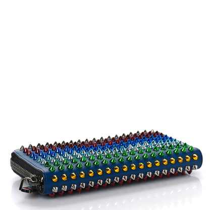 Christian Louboutin Calfskin Paris Panettone Spiked Zip Around Wallet Multicolor 4 of 12