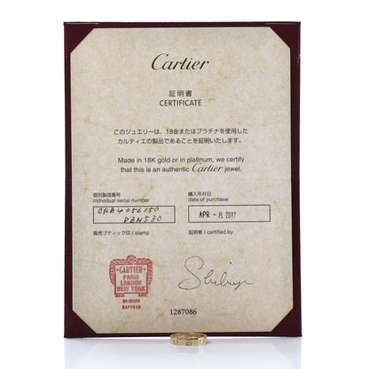 Cartier 18K Yellow Gold Diamond 4mm LOVE Wedding Band Ring 50 5.25 5 of 5