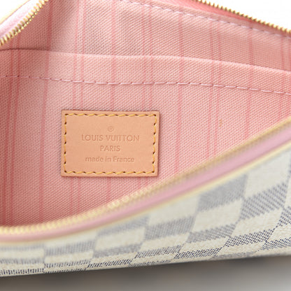 Louis Vuitton Damier Azur Neverfull MM GM Pochette Rose Ballerine 6 of 10