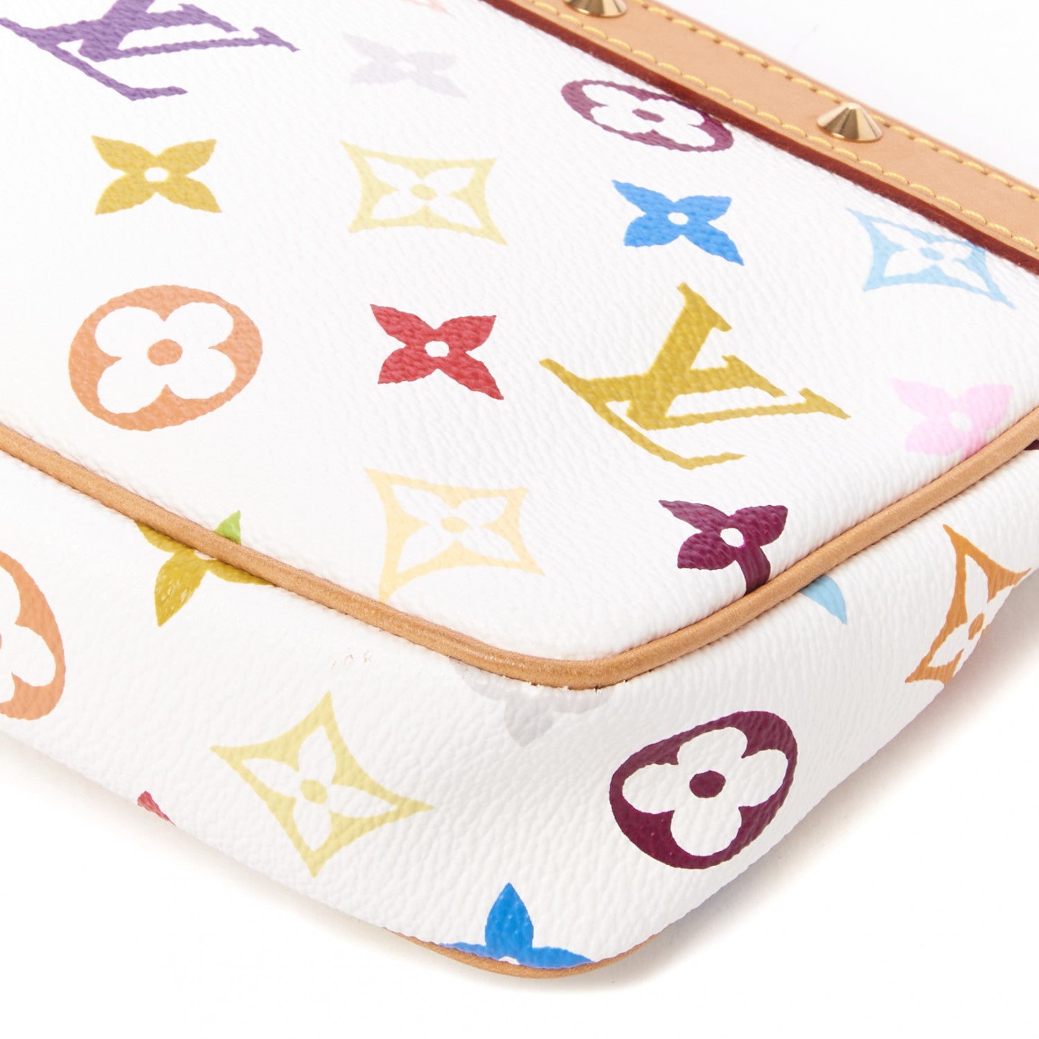 Louis Vuitton Monogram Multicolor Pochette Accessories White 4 of 7