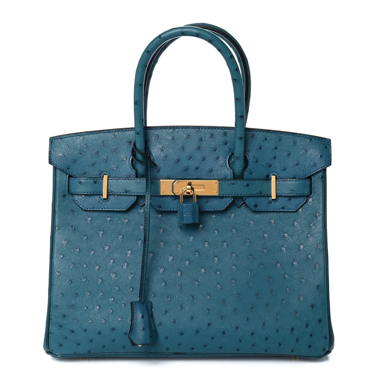 Ostrich Birkin 30 Cobalt